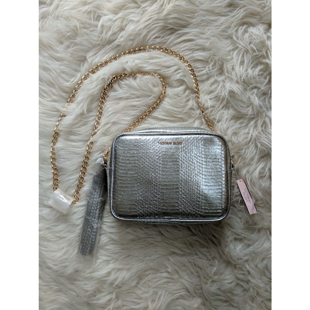 NWT Victoria's Secret Silver Crossbody Purse
